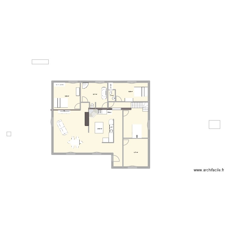 unienville. Plan de 6 pièces et 146 m2