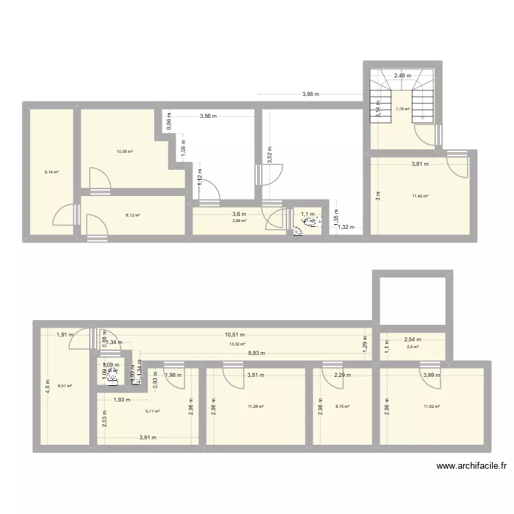 rez de chausser m&eacute;dico social. Plan de 