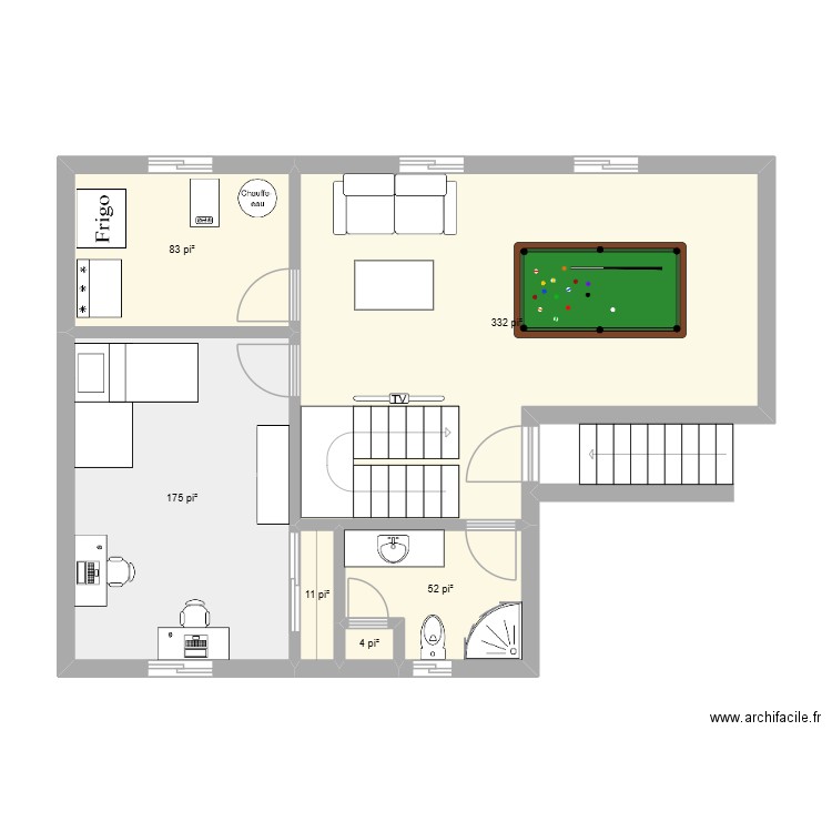 FG-39C. Plan de 6 pièces et 61 m2