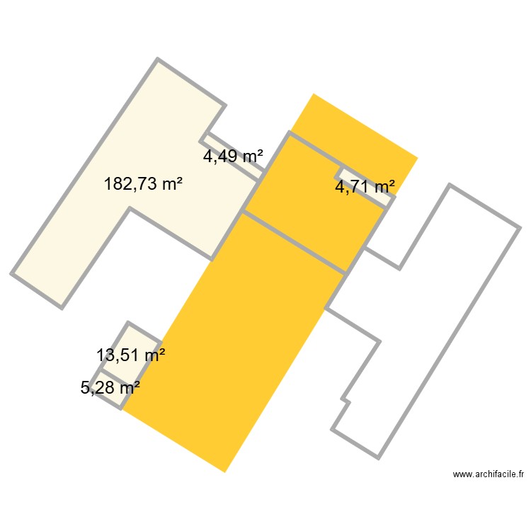 Amandine 2. Plan de 5 pièces et 211 m2