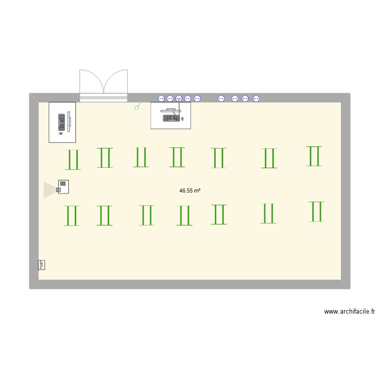 plan de classe. Plan de 0 pièce et 0 m2