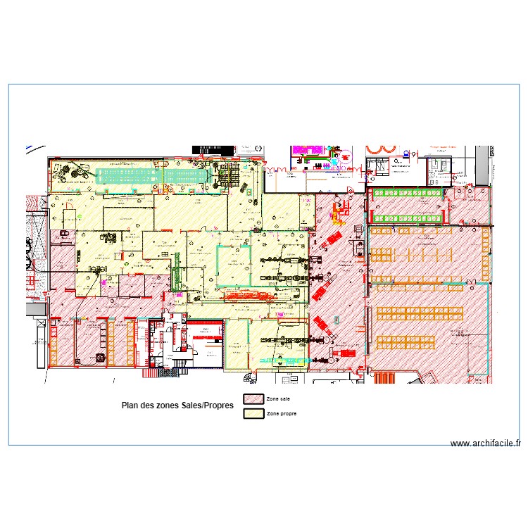 Plan Usine. Plan de 5 pièces et 1120 m2