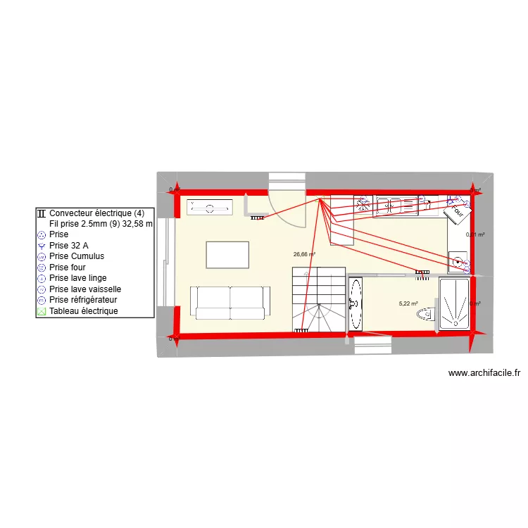 G&icirc;te Denis & Carole Circuit sp&eacute;cialis&eacute;. Plan de 7  et 32 m²