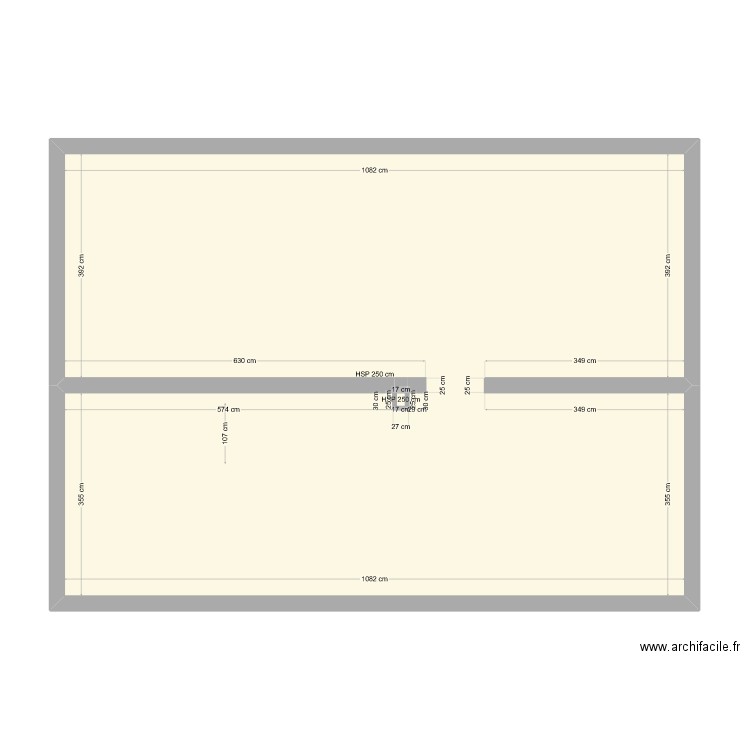 grenier V&. Plan de 2 pièces et 81 m2