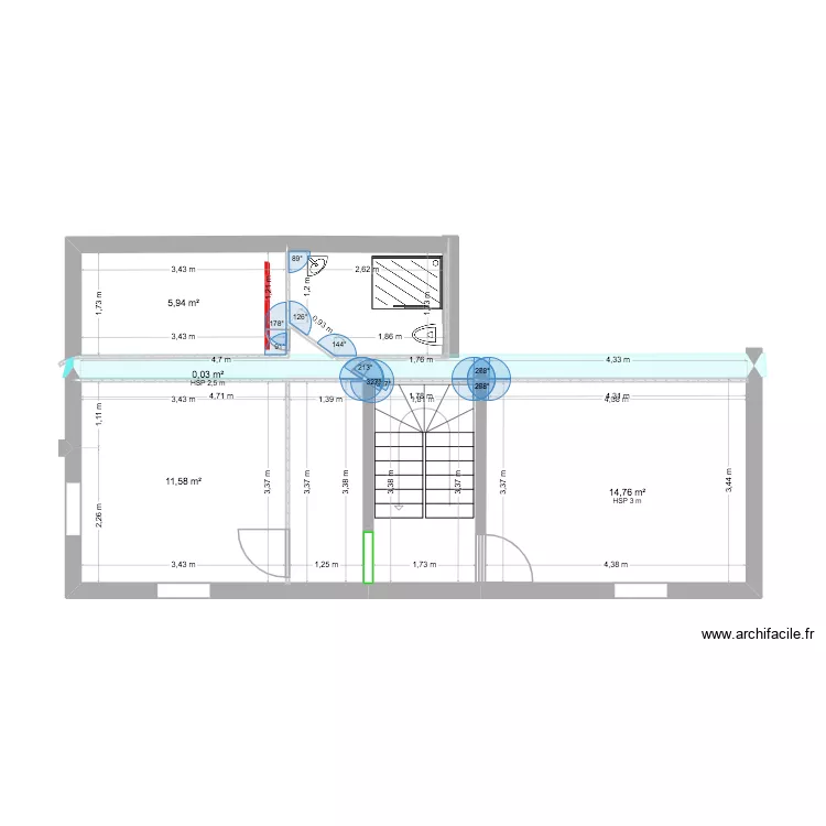 Echirolles-2. Plan de 6  et 47 m²