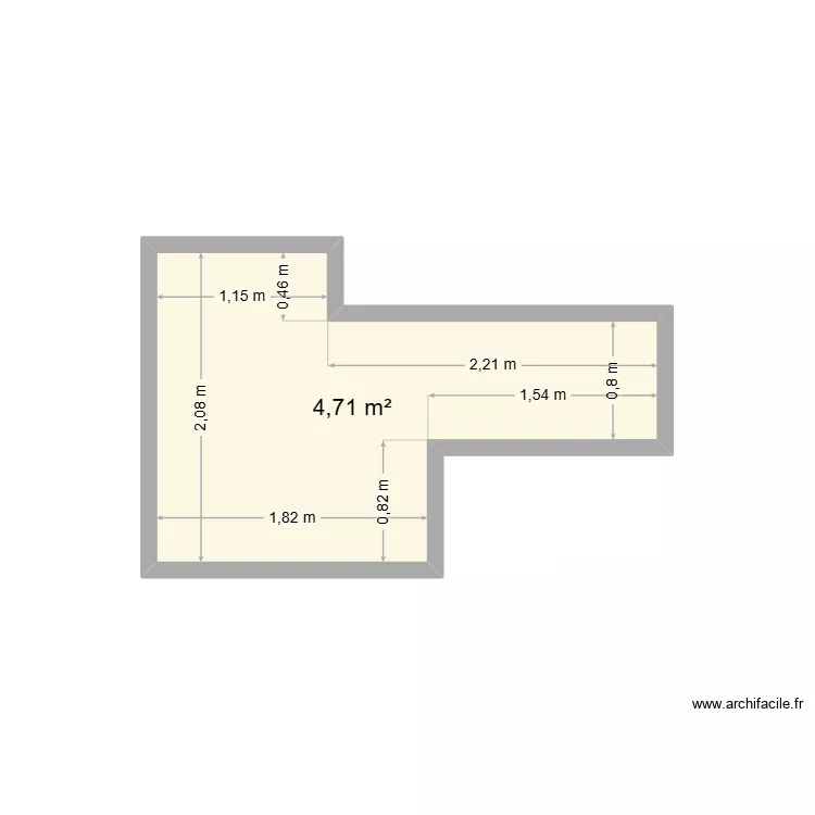 salle de bain 2026+1. Plan de 1 Pièce et 5 m² salle de bain 2026+1. Plan de 1 Pièce et 5 m²