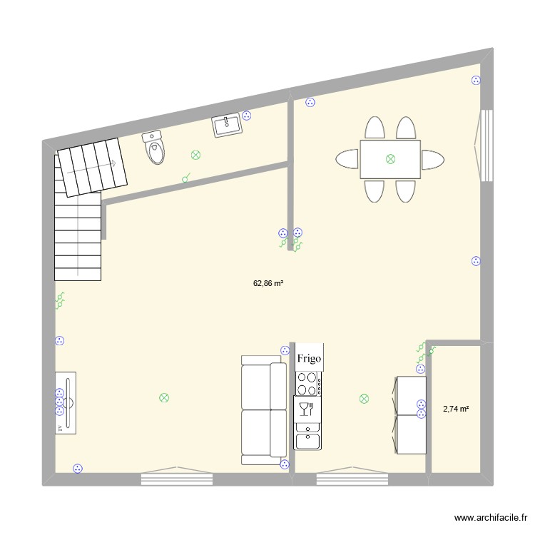 1 ER RMDB. Plan de 0 pièce et 0 m2