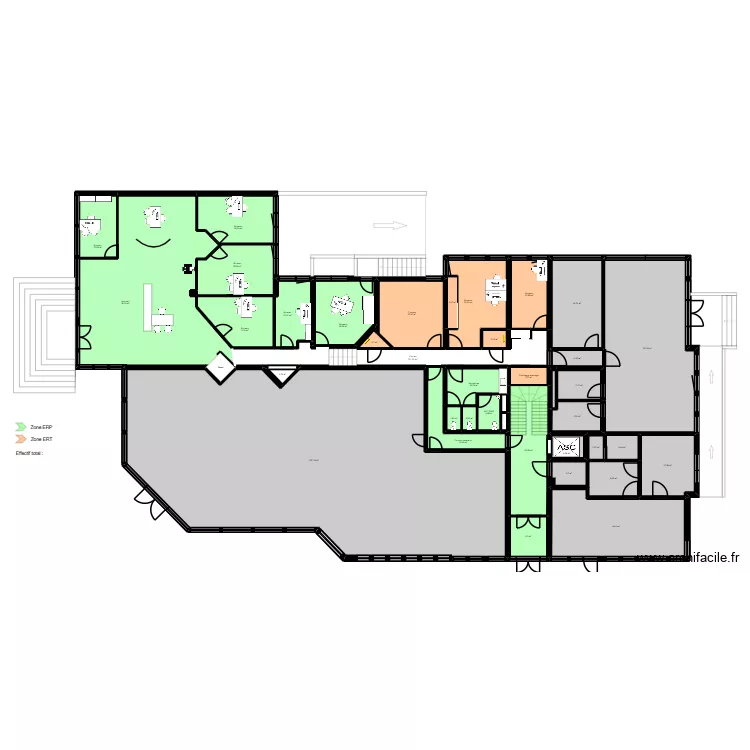 Castres Espic - Répartition des surfaces. Plan de 40 et 902 m² Castres Espic - Répartition des surfaces. Plan de 40 et 902 m²