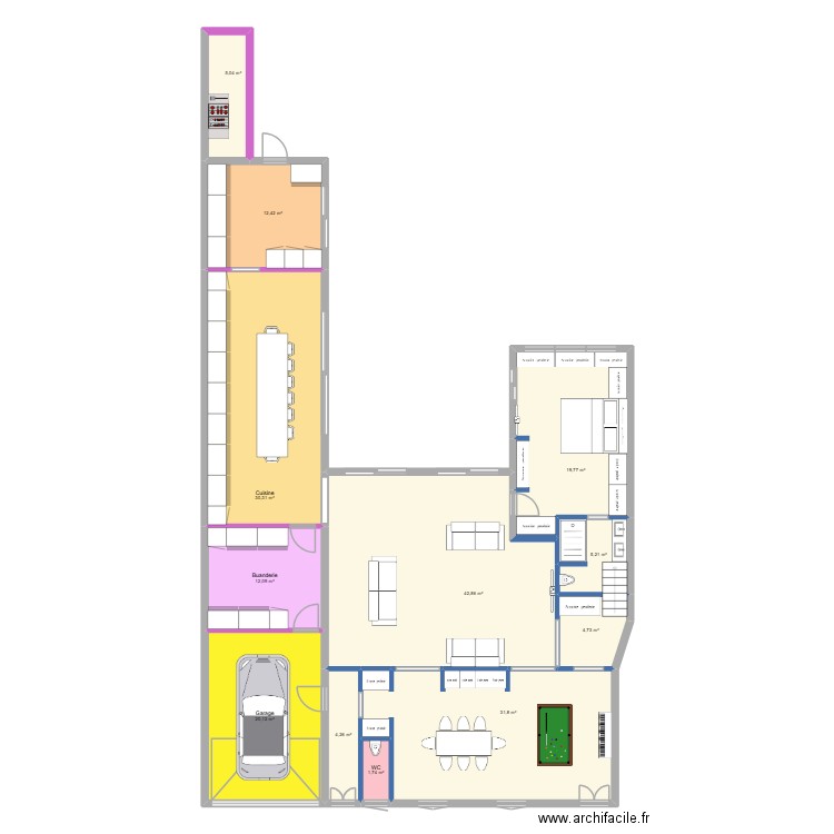 CHATEAUBRIAND PRO V7 RDC. Plan de 12 pièces et 190 m2