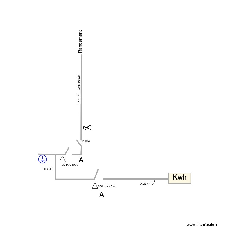 Van Eeckhout. Plan de 1 pièce et 0 m2