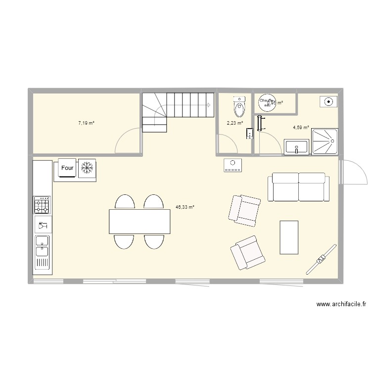 ebauche 1 bis. Plan de 0 pièce et 0 m2