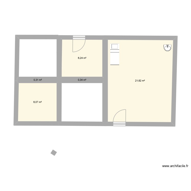 instituy. Plan de 0 pièce et 0 m2