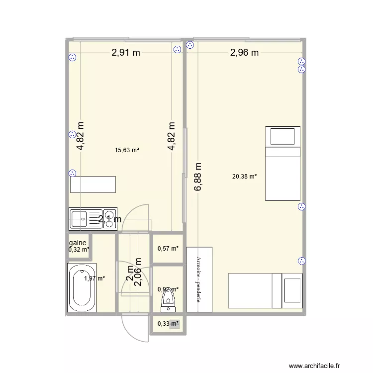 brelin. Plan de 7  et 40 m²