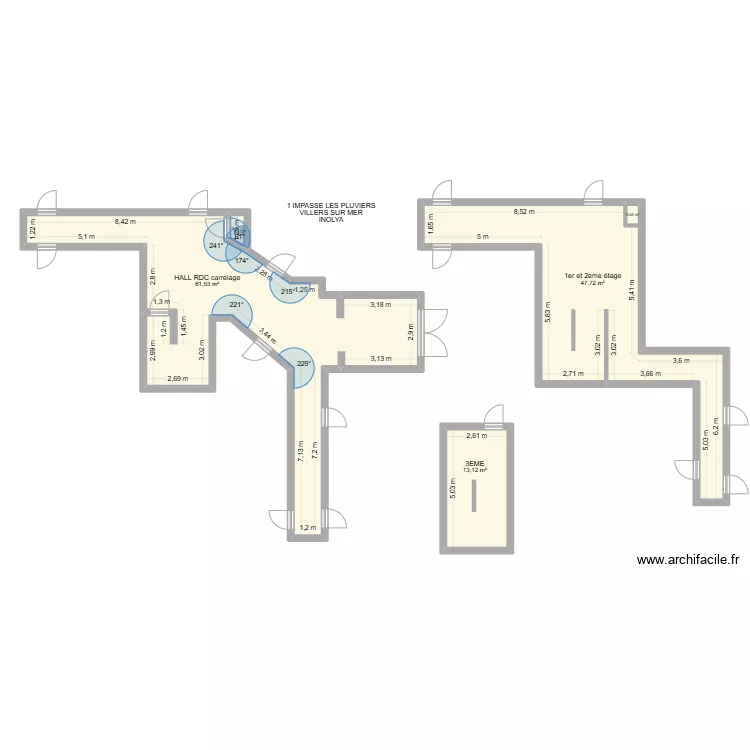 1 IMPASSE LES PLUVIERS. Plan de 