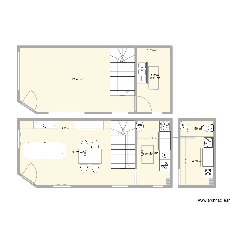 Lillebonne RDC. Plan de 0 pièce et 0 m2