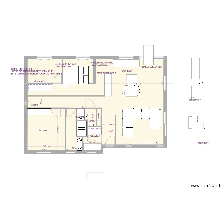 loic ENTREE  1105 1. Plan de 6 pièces et 95 m2