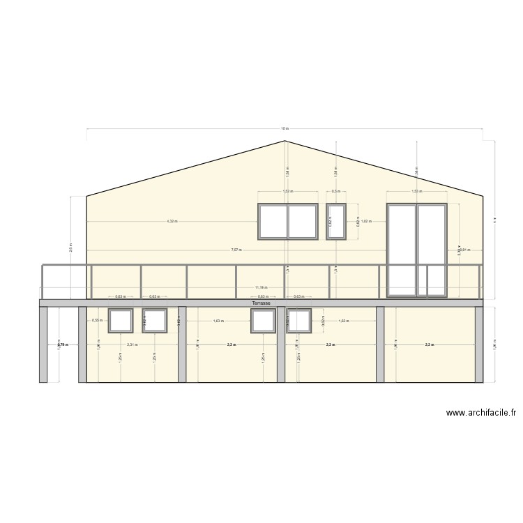 Liserons façe est après. Plan de 0 pièce et 0 m2
