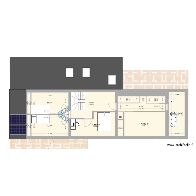 Projet au 29/04/24. Plan de 22 pièces et 194 m2