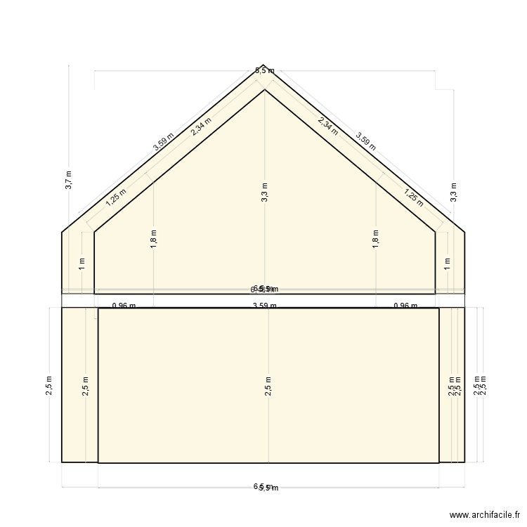 coupe_grange. Plan de 0 pièce et 0 m2
