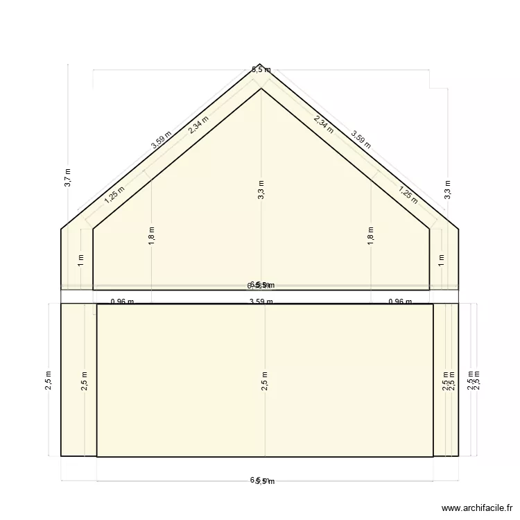 coupe_grange. Plan de 