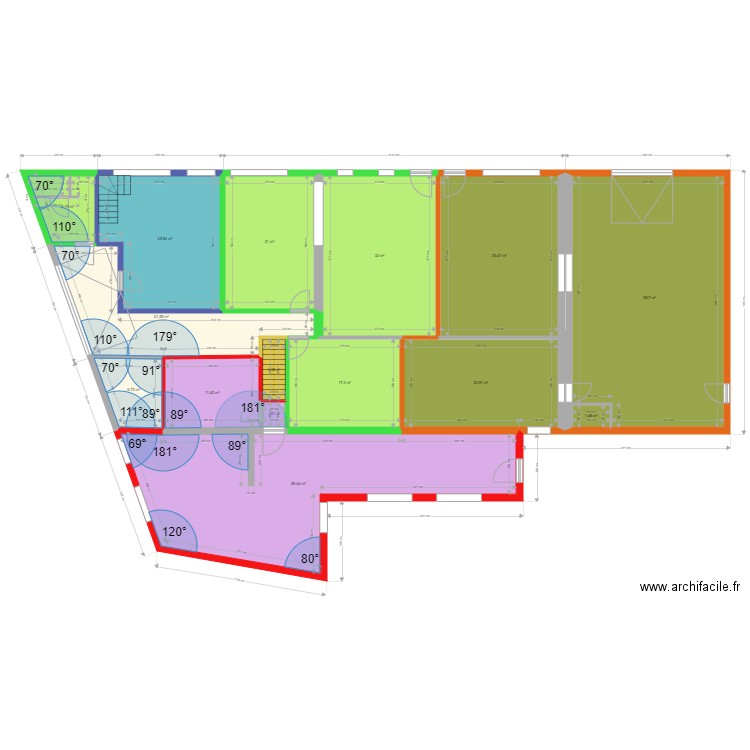 nossegem. Plan de 31 pièces et 663 m2