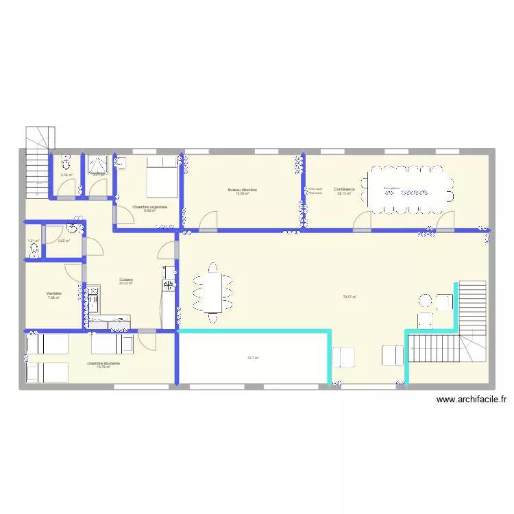Premier etage 1 electricit&eacute;. Plan de 