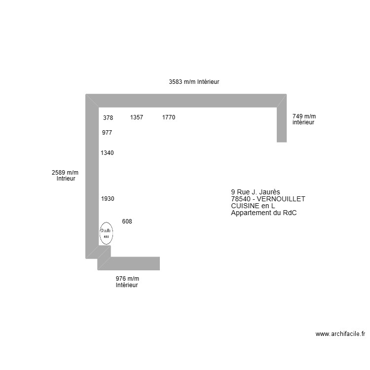 V9 Plan cuisine RdC. Plan de 0 pièce et 0 m2