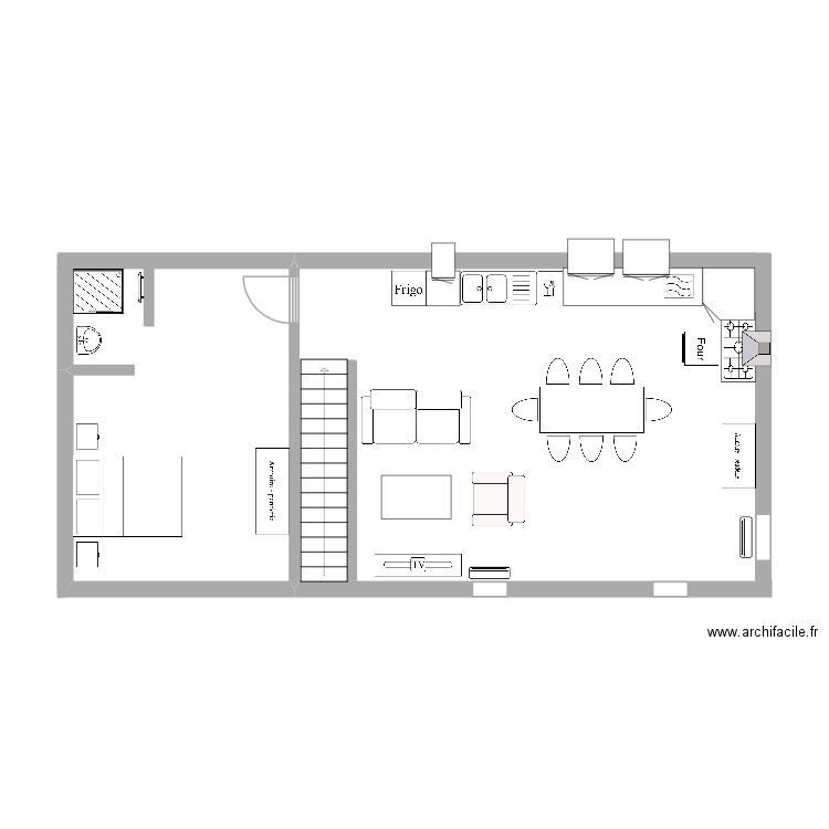 rez de chaussée. Plan de 0 pièce et 0 m2