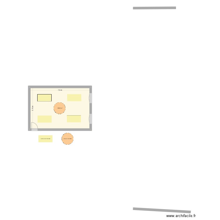 SEM - CABINET AVOCATS. Plan de 1 pièce et 39 m2