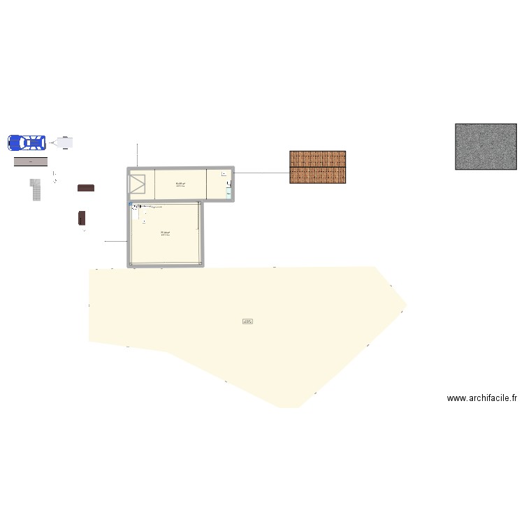 Grand Quézeau v2. Plan de 2 pièces et 131 m2