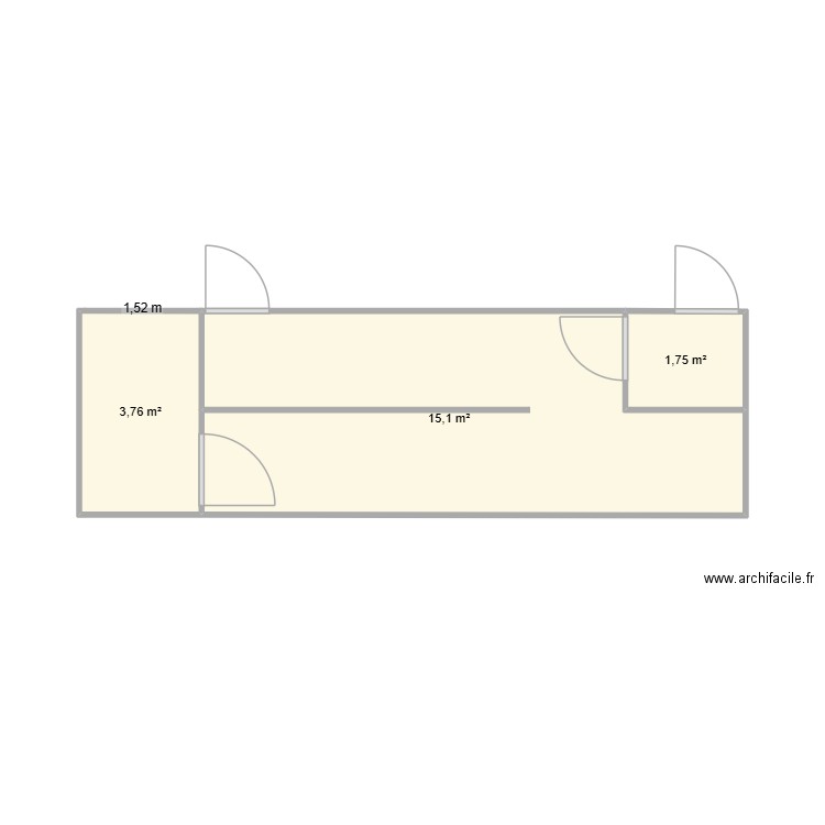 abattoir turie volailles. Plan de 3 pièces et 21 m2