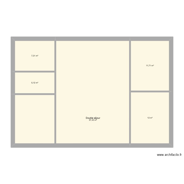Maison 96m² plain pied. Plan de 5 pièces et 94 m2
