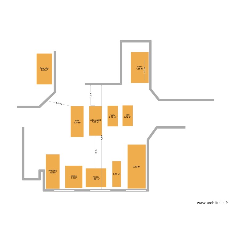 matos. Plan de 0 pièce et 0 m2