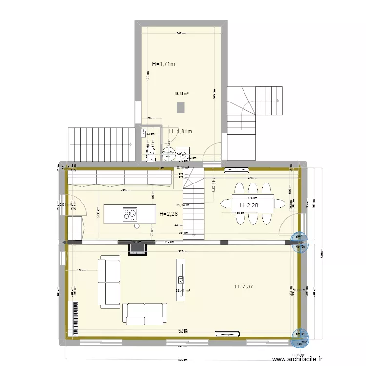 Maison Rouret - RdC - Aissata V3. Plan de 