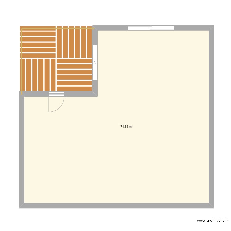 Jardin 1. Plan de 1 pièce et 72 m2