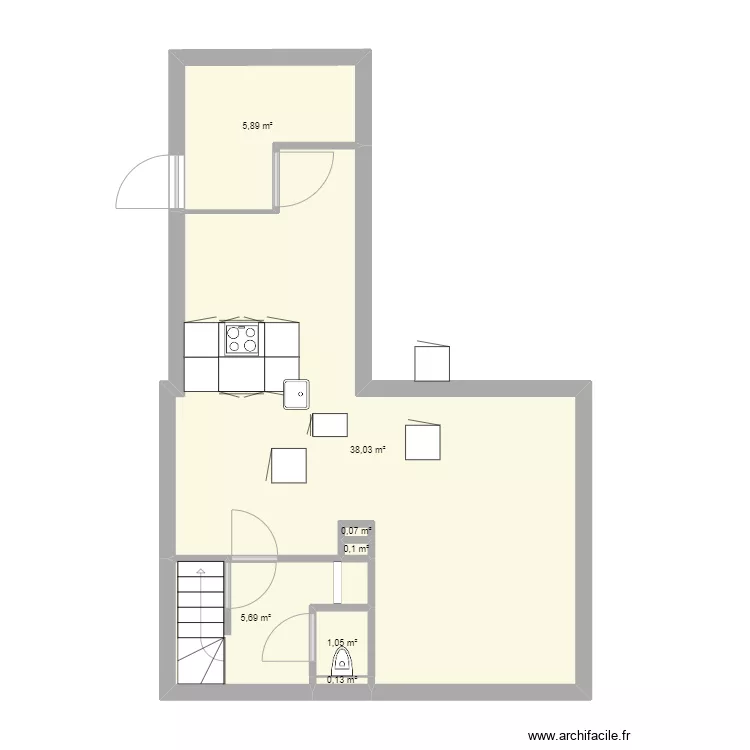 Apeldoorn beneden met bijkeuken v1. Plan de 