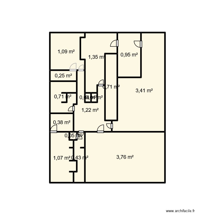 Villa savoie. Plan de 15 pièces et 15 m2