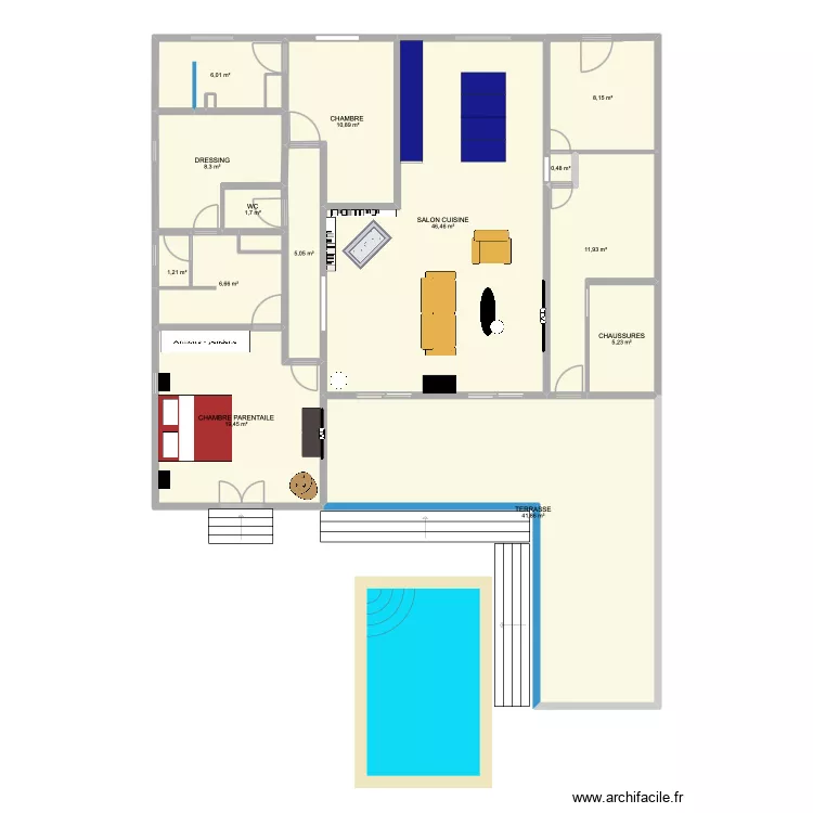 LA JAILLE. Plan de 14  et 173 m²