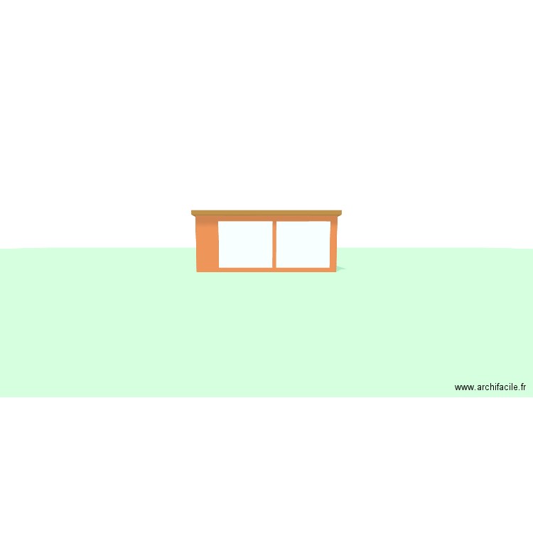 garage. Plan de 1 pièce et 34 m2