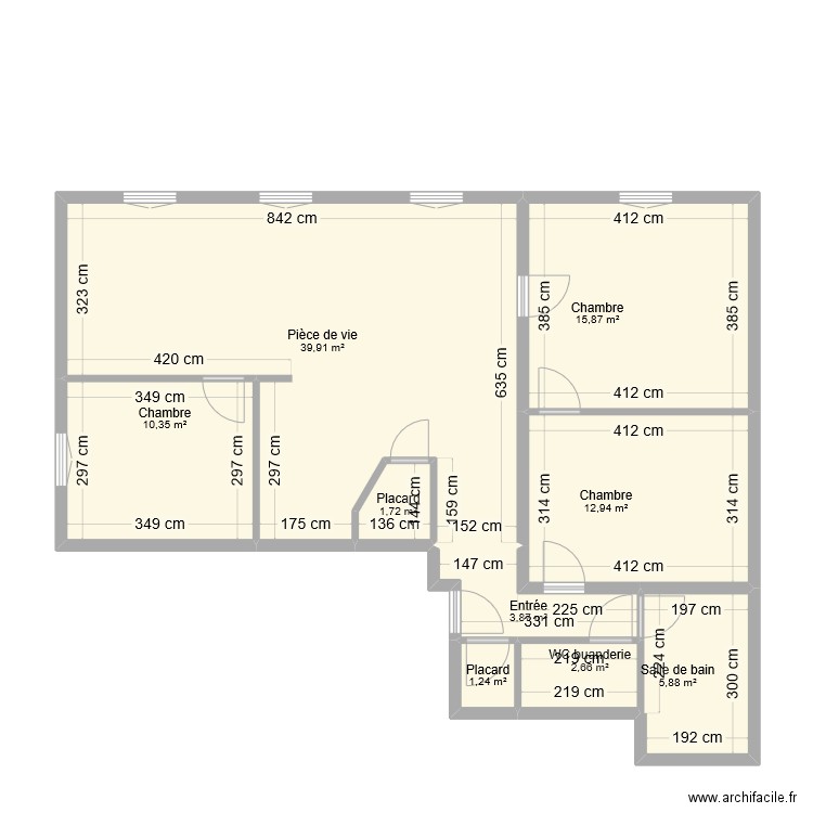 VIARD st clement. Plan de 9 pièces et 94 m2