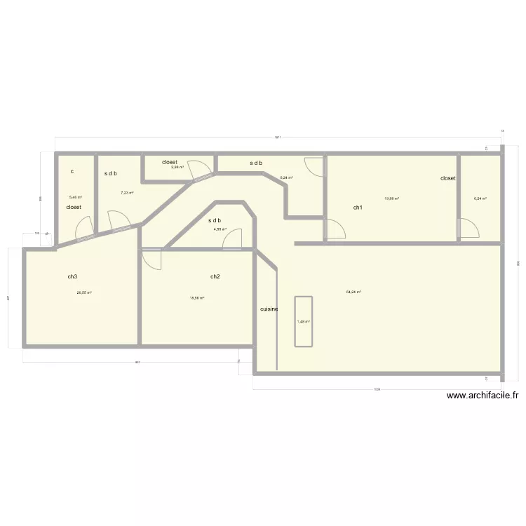 maison autocade. Plan de 