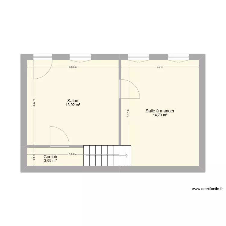F3 Duplex  Samuel. Plan de 