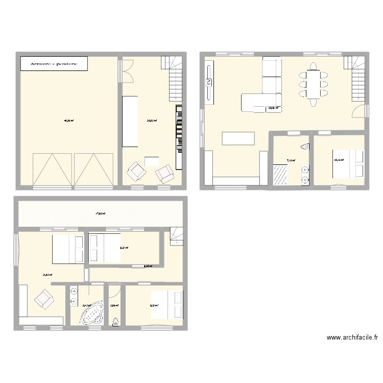 construction. Plan de 12 pièces et 229 m2