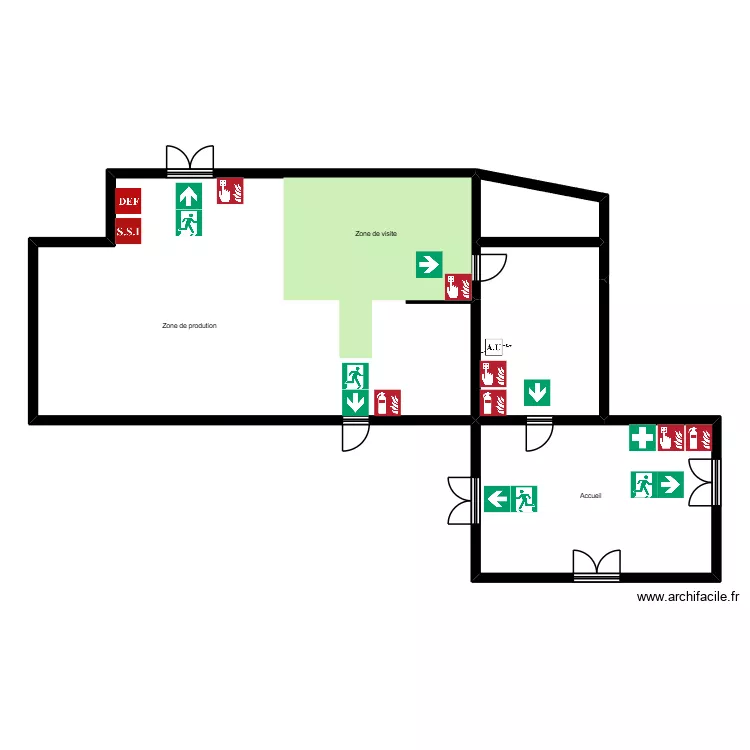 MDE accueil. Plan de 4  et 143 m²