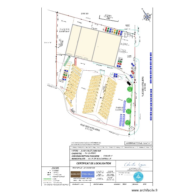 Plan d'occupation Boucherville Varenne. Plan de 2 pièces et 1950 m2