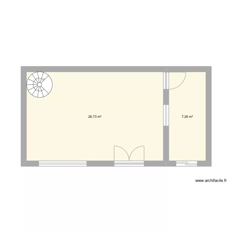 Adoc. Plan de 2  et 34 m²