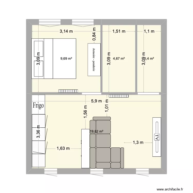 manon. Plan de 4 et 38 m² manon. Plan de 4 et 38 m²