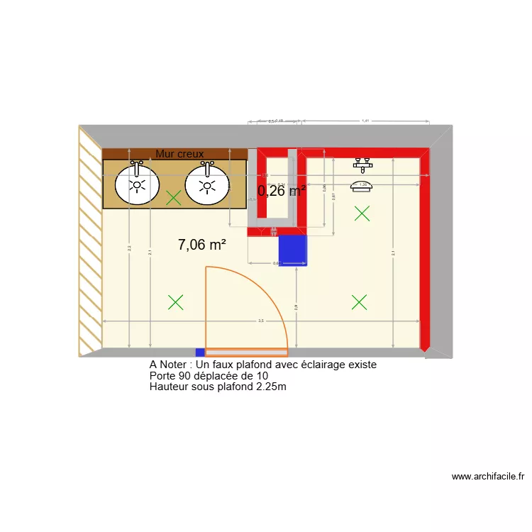 Salle de Bain APRES2. Plan de 