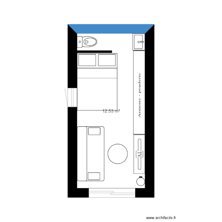 garage 6. Plan de 1 pièce et 13 m2