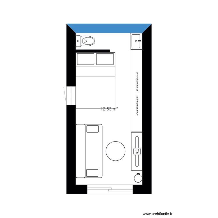 garage 6. Plan de 1 pièce et 13 m²